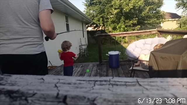 John and Ethan batting practice - 6-13-23